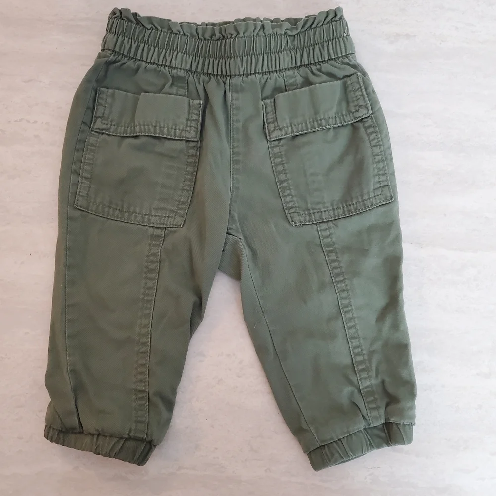 GAP Cargo Joggers Toddler 12-18 mo Desert Cactus Pull‎ on Pockets